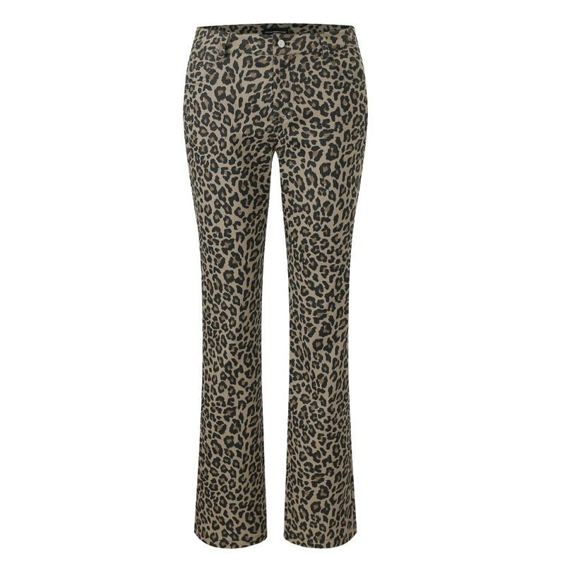 Leopard Bootcut Pants (Black)