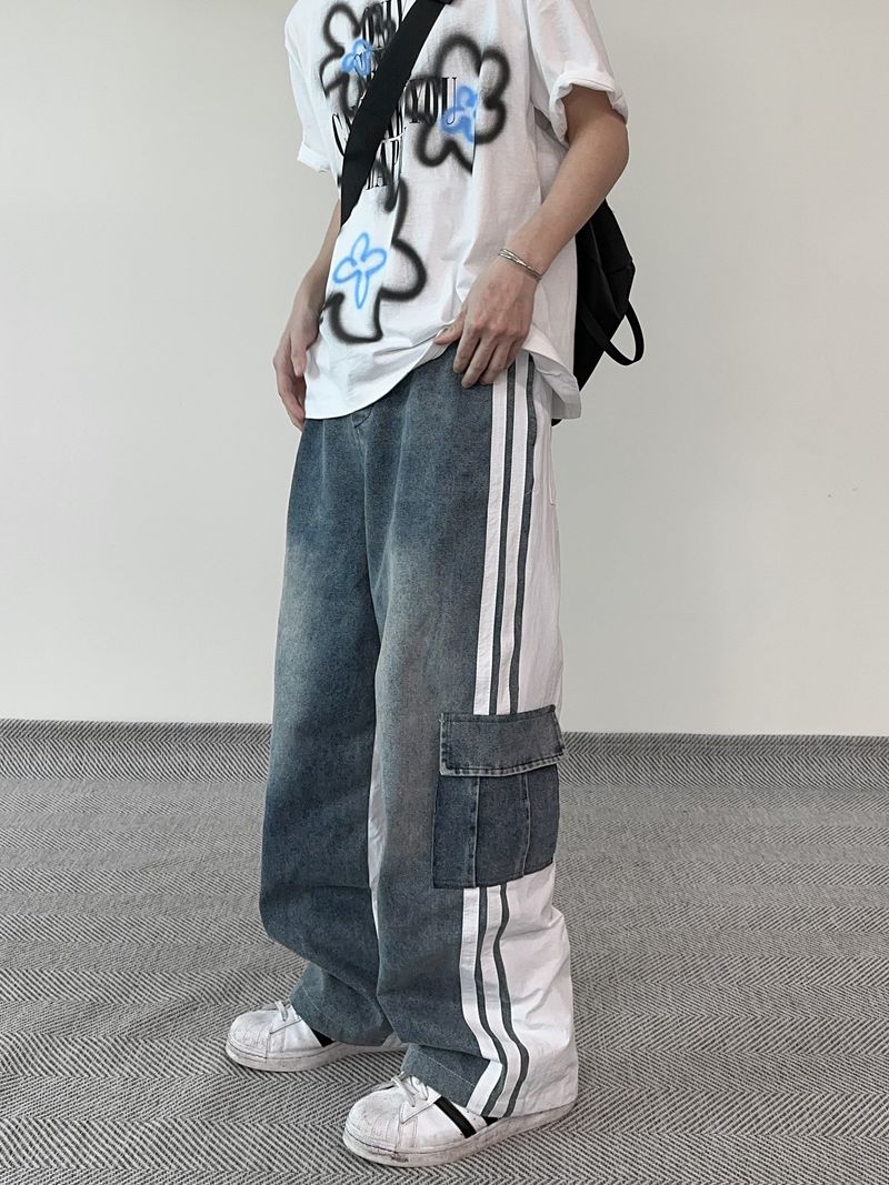 Our Mix Cargo Pants (Denim&Nylon)