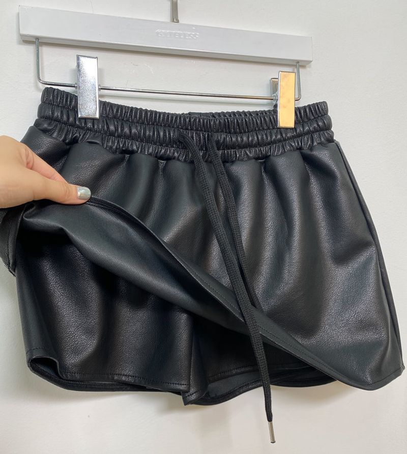 LEATHER SKIRT-PANTS