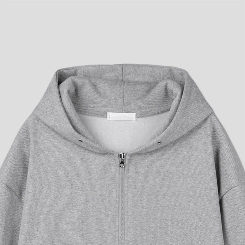 Lowell crop fingerhole hood zip-up
