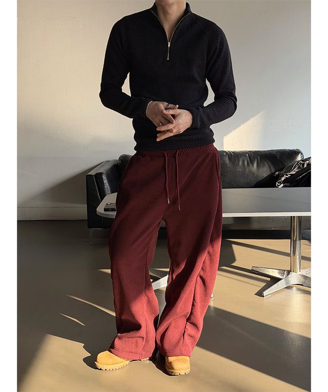 [기모] Wide corduroy sweat pants(4color)