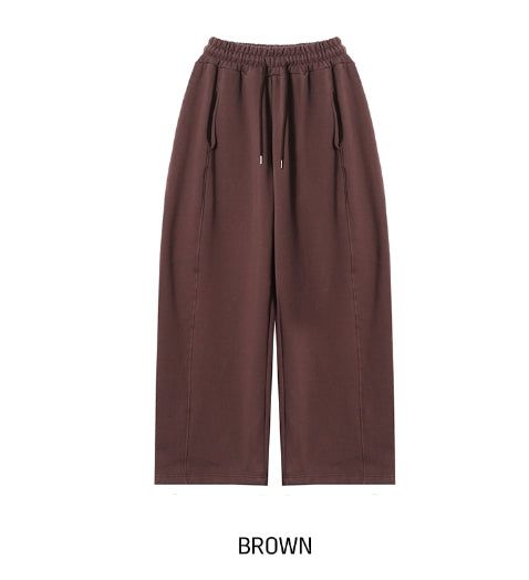 イブブラッシュラインストリングワイドパンツ