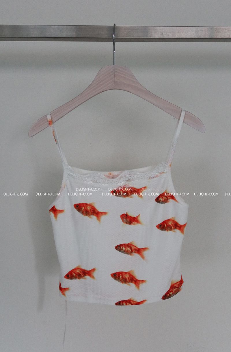 Goldfish lace cancan two-piece set