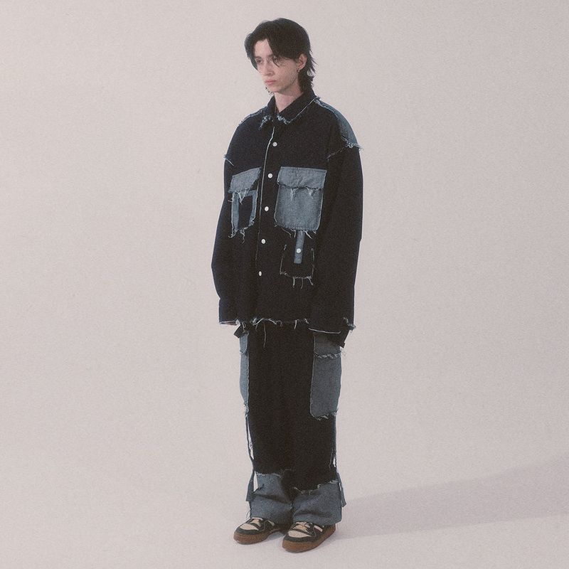 grunge denim shirt_blue