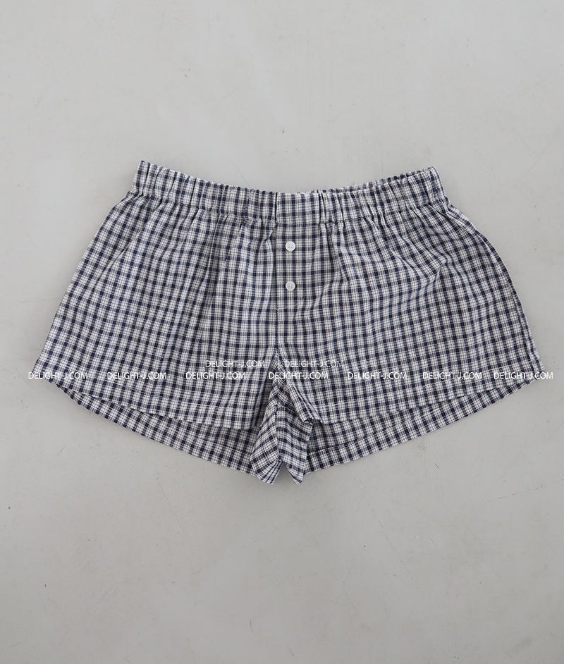 Check Button Trunk Brief Shorts