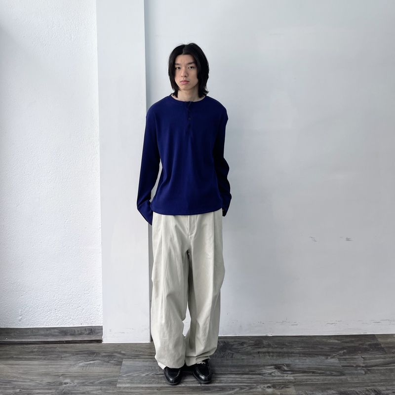 Ribbed Henley Top