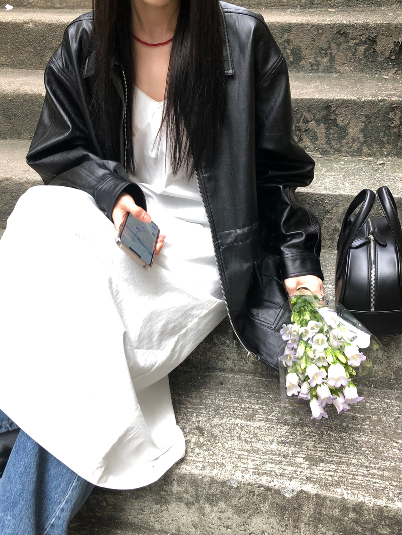 [MADE] Leather Half Jacket