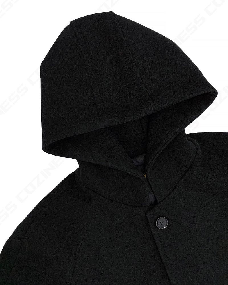 AZ Long Wool Hooded Coat (3 colors)