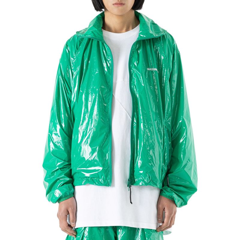 C LOGO CROP SHELL SATIN JACKET