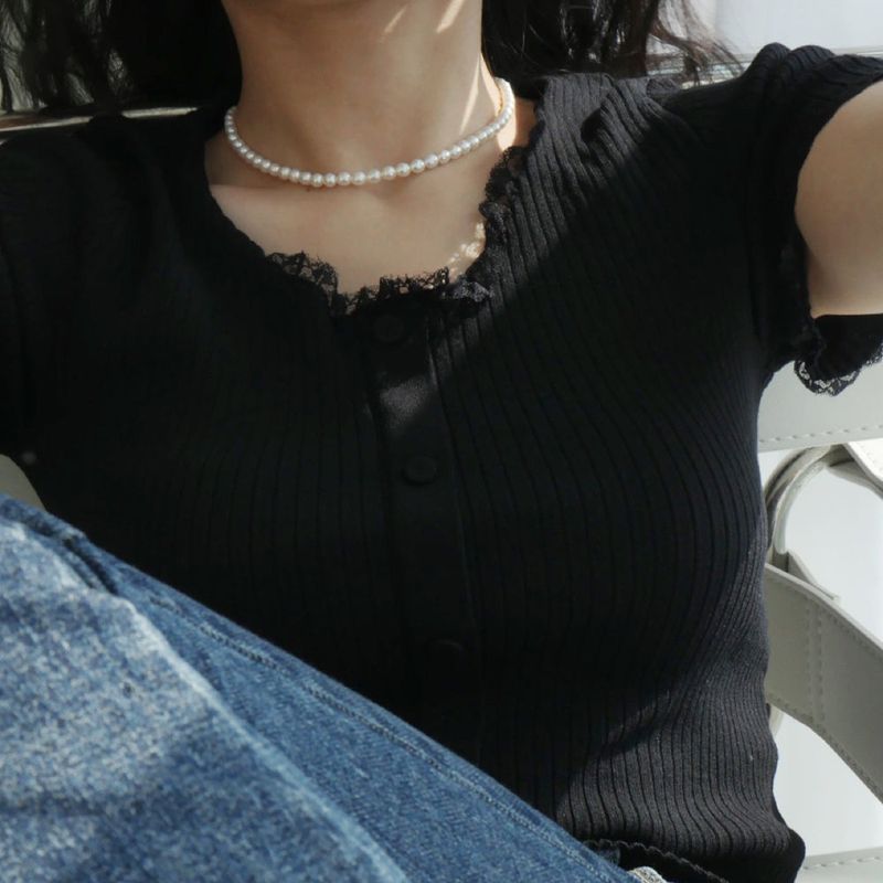 14K GOLD-FILLED RICE PEARL NECKLACE
