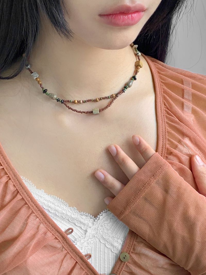 WONDER WONDER(ワンダーワンダー)の「Scal Vintage Layered Beads Jewelry Necklace(Accessories)」