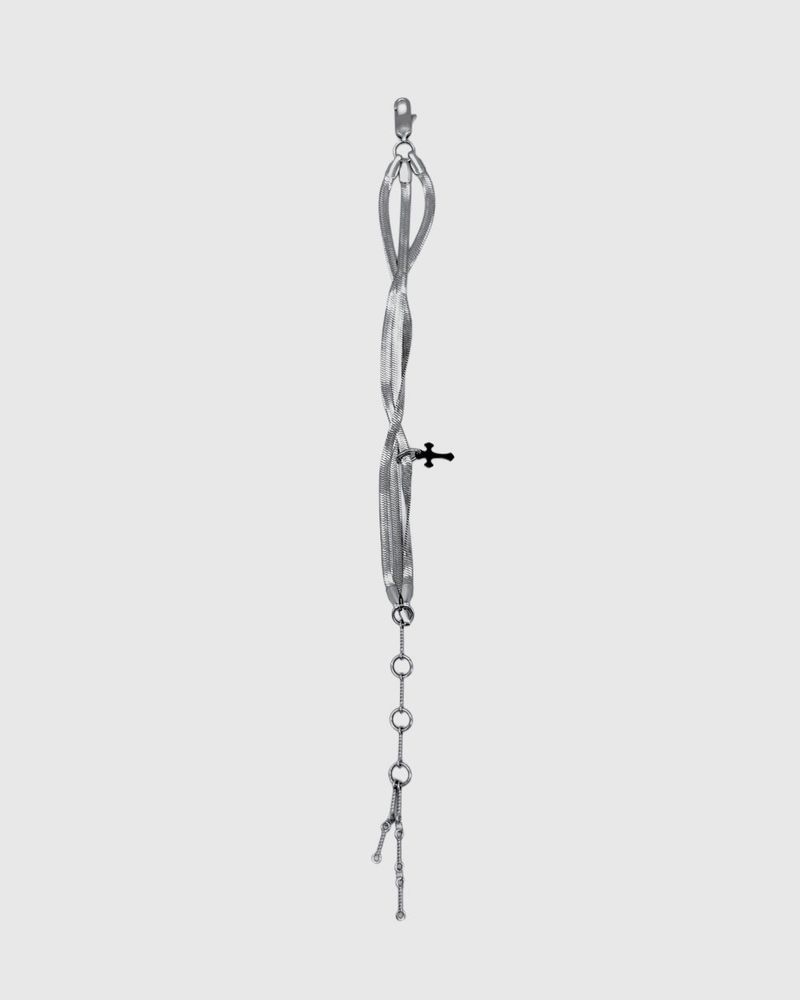 Gothic cross link bracelet