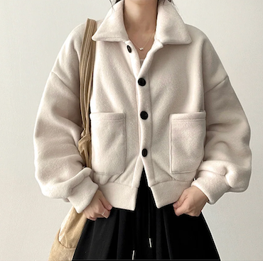 Mori soft fleece pocket jacket