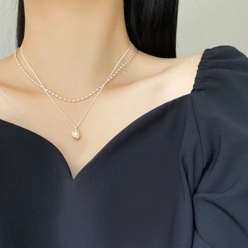 Pearl Shell Layered Necklace