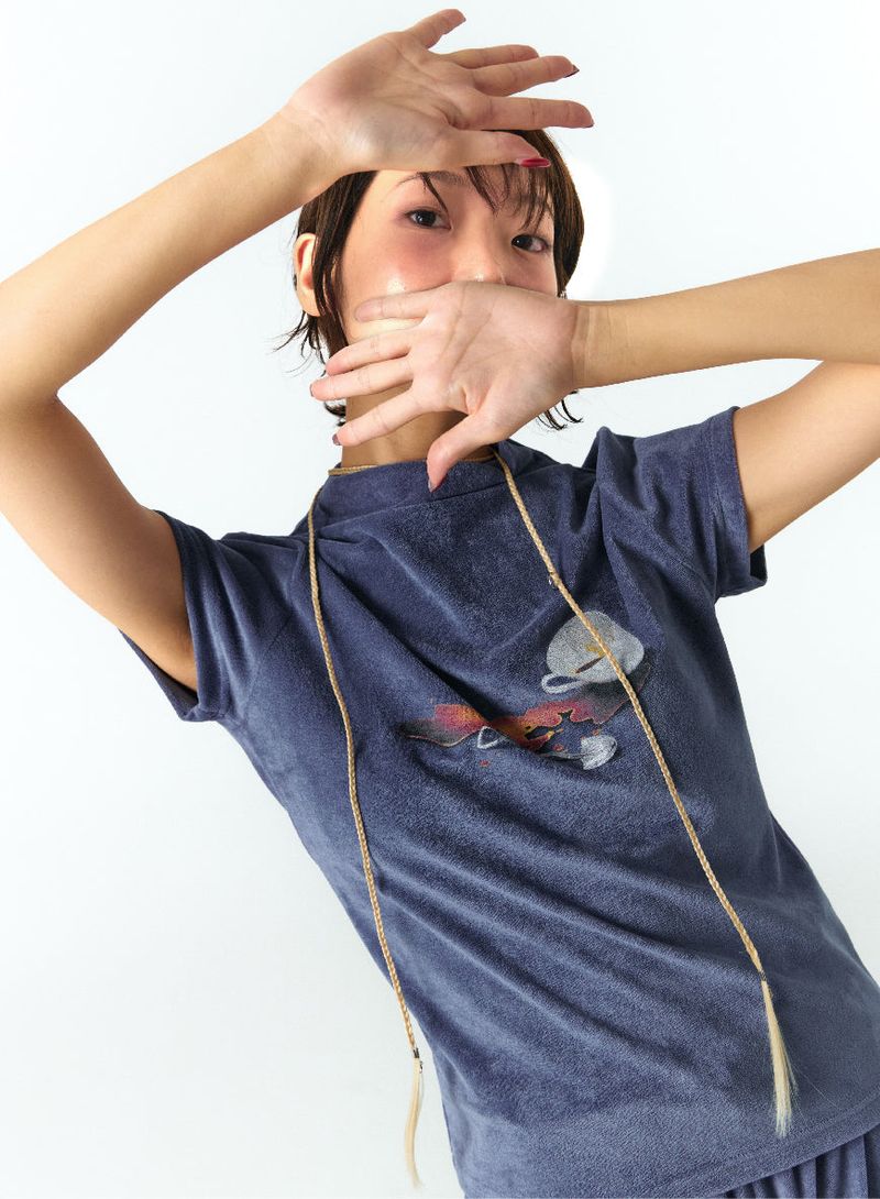 SPILT COFFEE HIGHNECK TERRY T-SHIRTS