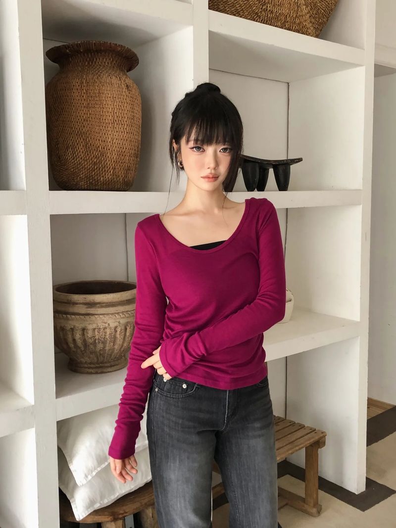 WONDER WONDER（ワンダーワンダー）の「クタレイヤードロングスリーブTシャツ（トップス）」