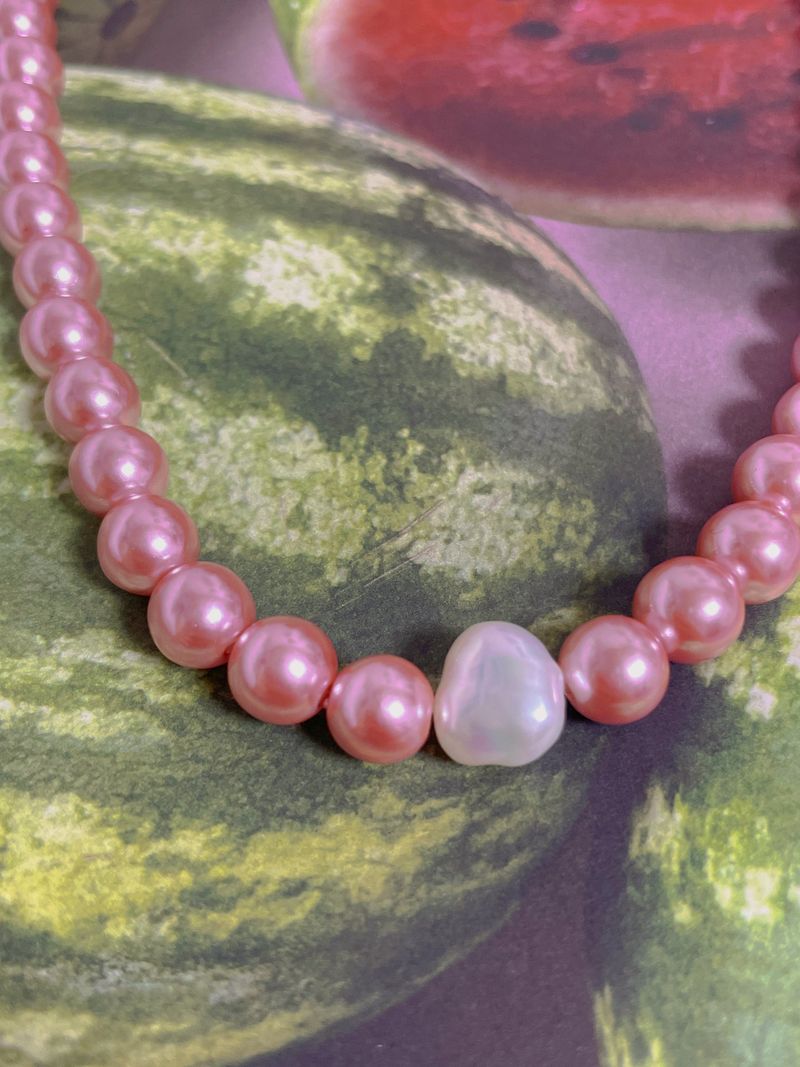 Bloom Pink Pearl Necklace