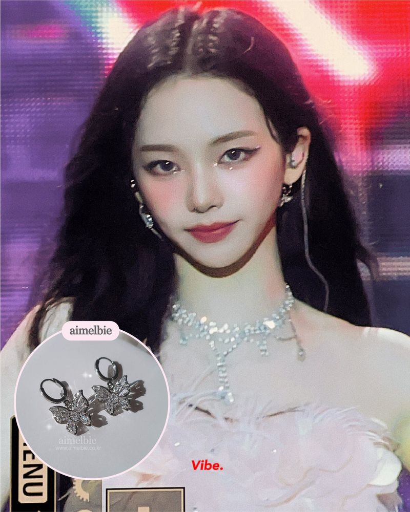 [Aespa Karina Piercing] Butterfly Fairy Huggies Piercing