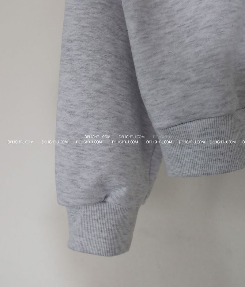 denim ribbon oversized fit sweatshirt