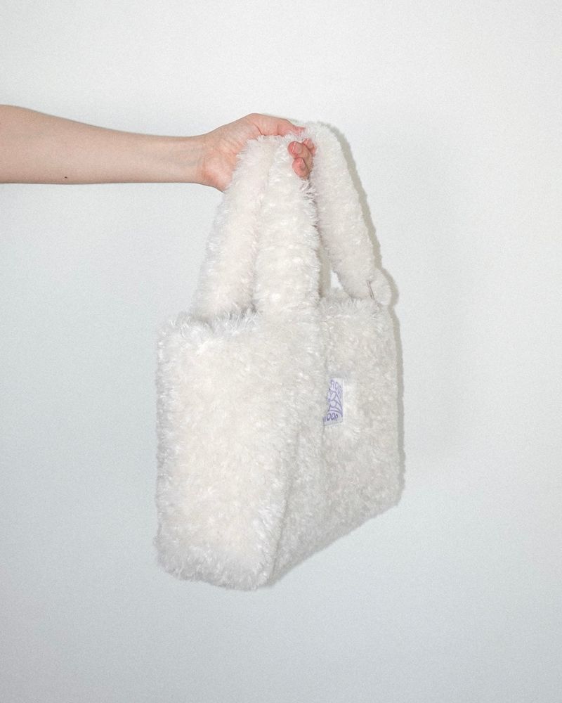 Teddy mini fur bag _ cream