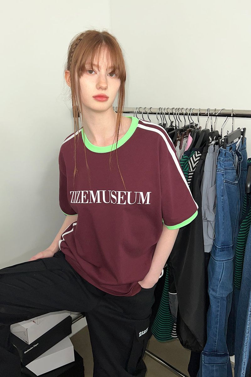 COLORS LINE LINGER LINE T-SHIRTS (BURGUNDY)