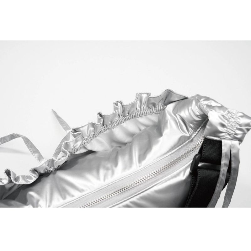 2WAY SHIRRING MAY LILY BAG_SILVER
