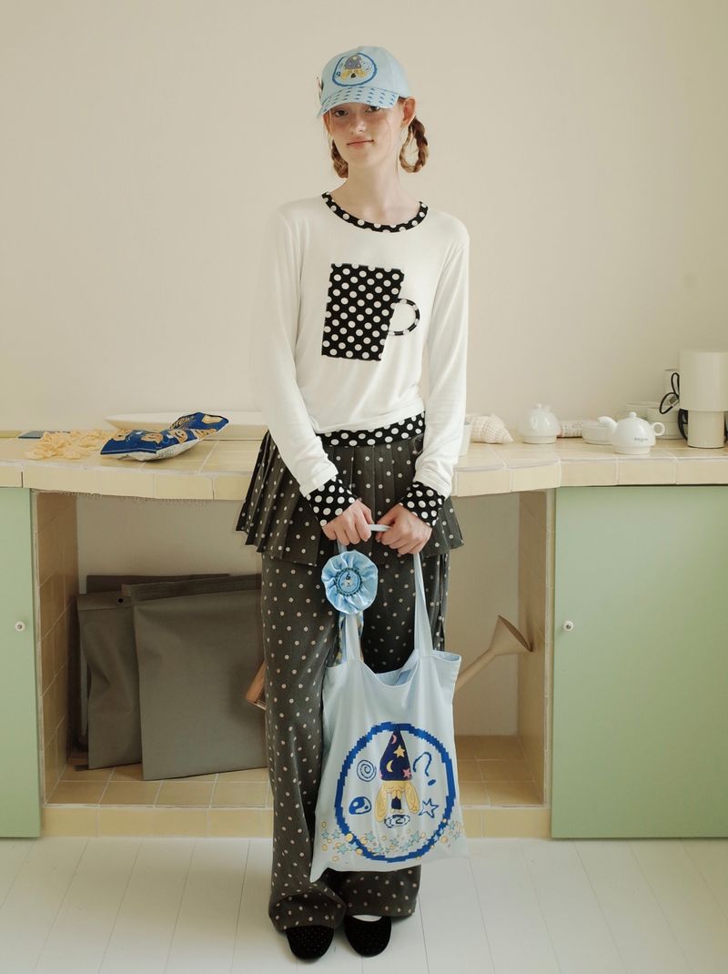 UnsocialNight Autumn New All-match Original Printed Cartoon TaichiDog Canvas Bag for Women