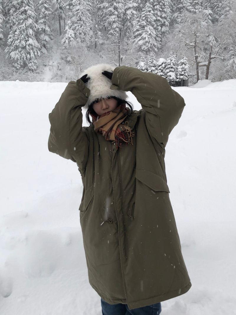 Nieve long fishtail padding parka
