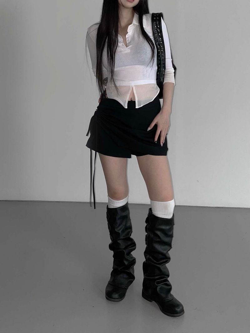 shirring formal skirts(2 color)