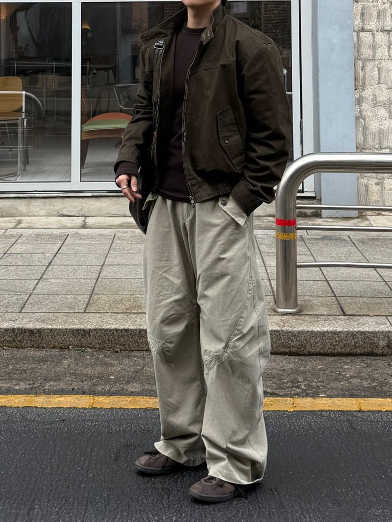 Arthur pin curved pants