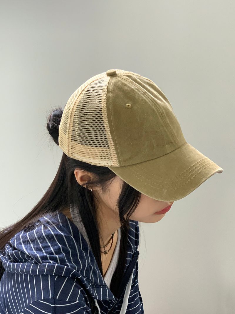 WONDER WONDER(ワンダーワンダー)の「odd mesh denim color matching ball cap(Hats)」