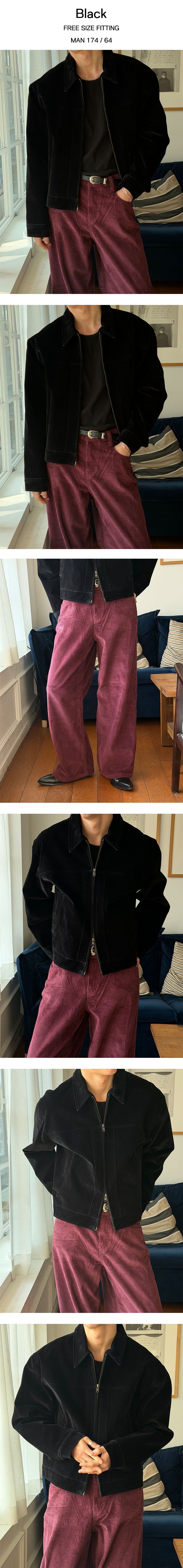 [F/W] Velvet biker collar jacket(2color)