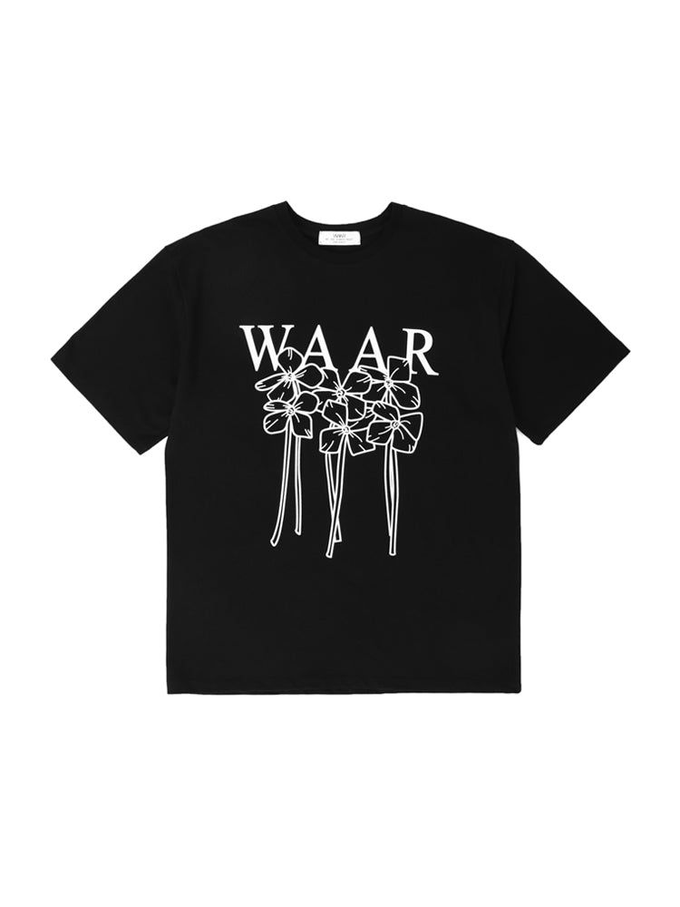 T1012 M FLOWER T-SHIRT_BLACK