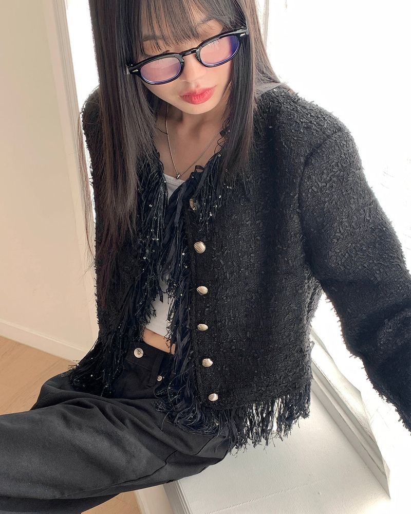 WONDER WONDER（ワンダーワンダー）の「Pake Point Silver No Collar Tweed Jacket（Jackets/Outerwear）」