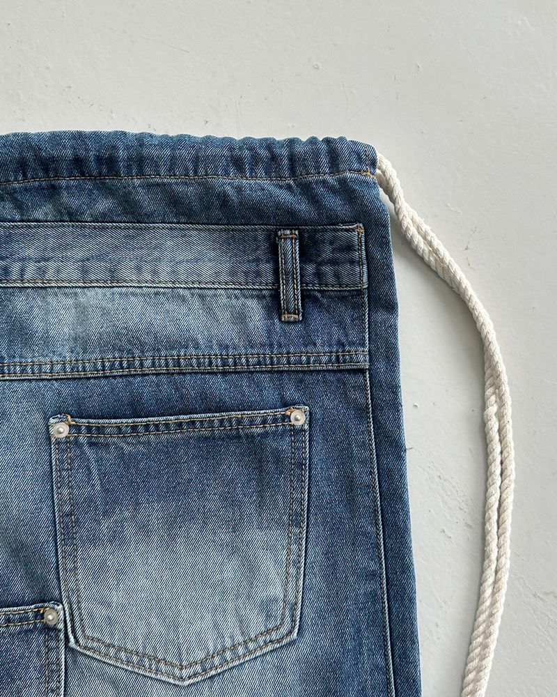 denim rope backpack