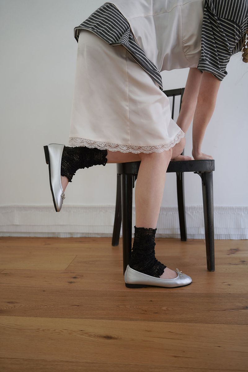 Satin midi skirt_ivory