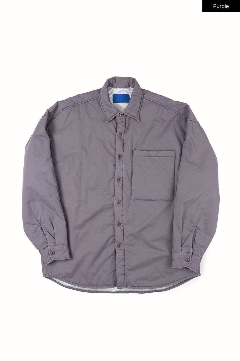 Eric fade washed padded shirt