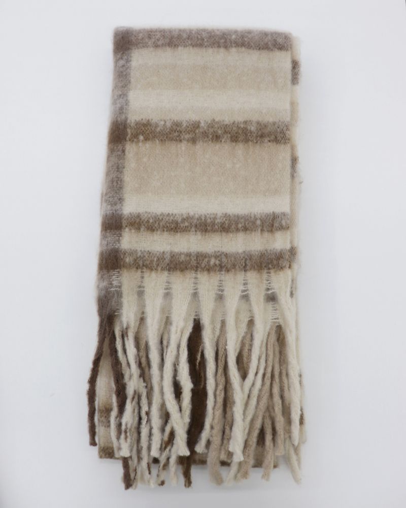 [4 colors] Pran Winter Long Checkered Muffler
