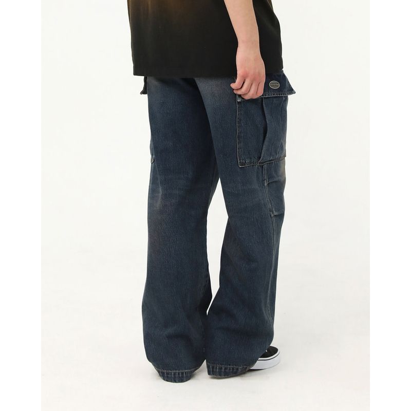 DEEP BLUE CARGO DEMIM PANTS