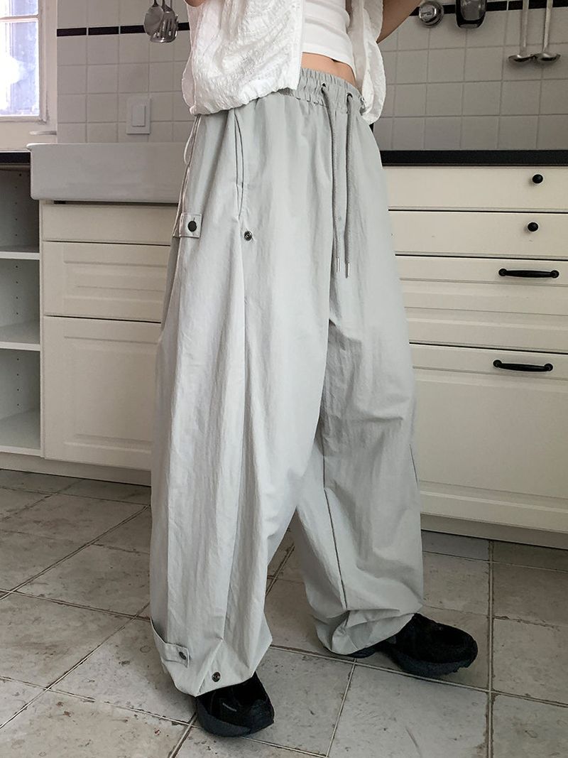 NYLON BIJO SNAP BUTTON PANTS (4C)