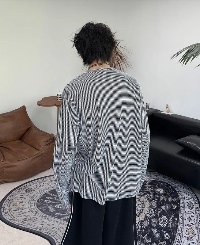 Ruen Summer Striped Long Sleeve Tee