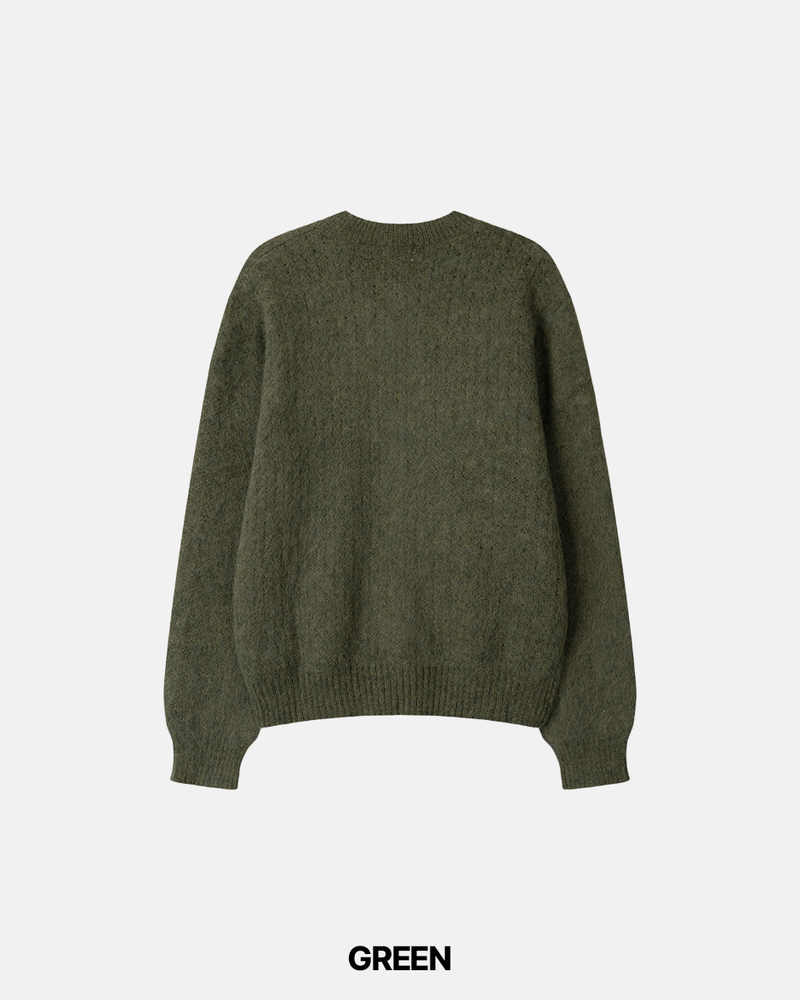 Hairy Wool crop Knit Cardigan