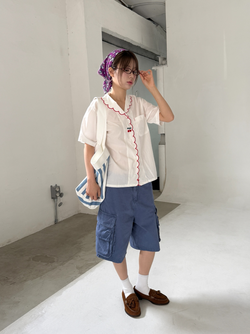 color dyeing bermuda pants