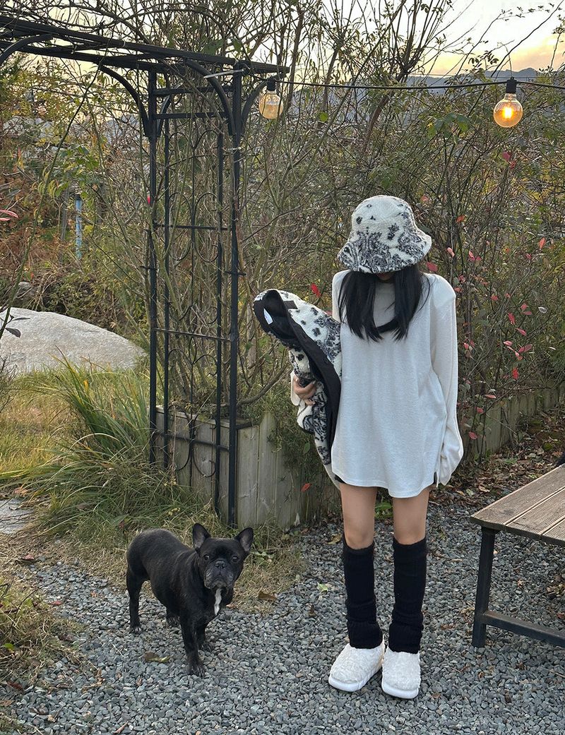ribbed knitwear oversized socks leg warmer