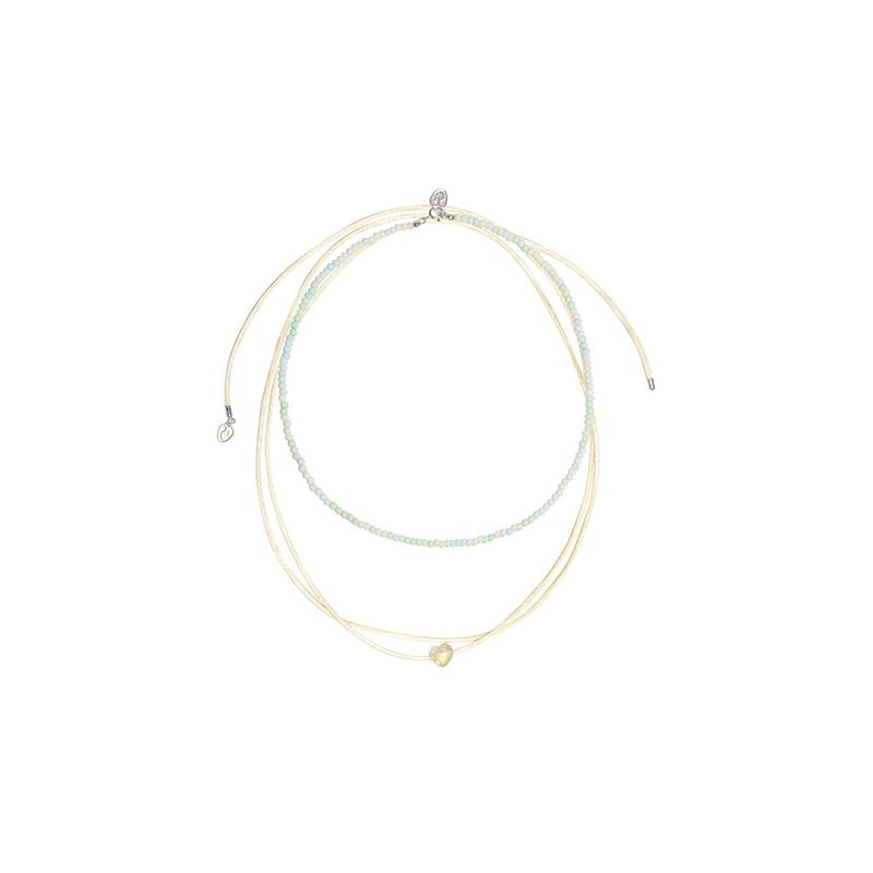 [925 SILVER] Pastel String Necklace (3colors)