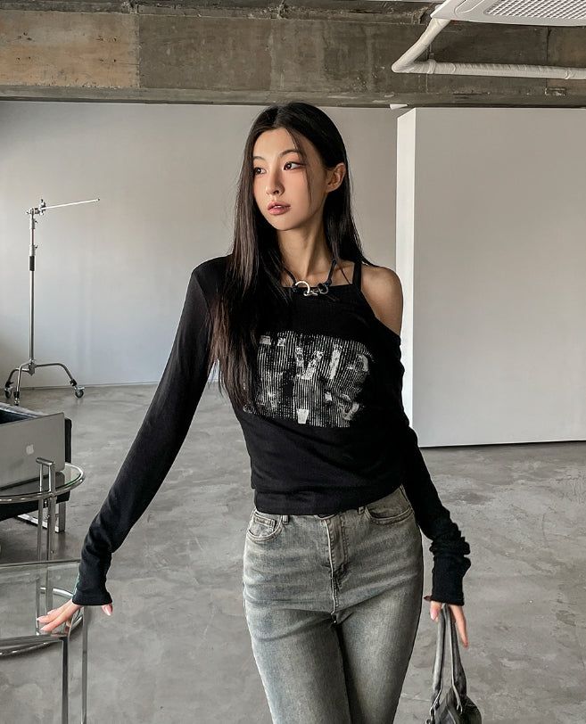 Grayish Washing Bootcut Denim Pants