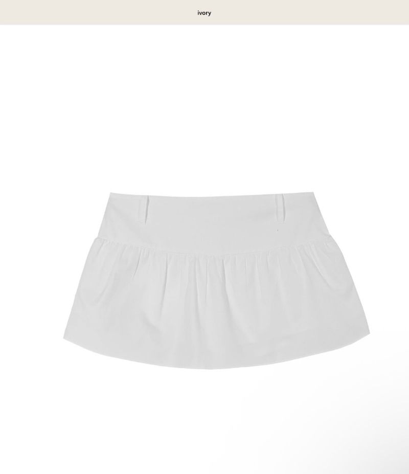 pumpkin cotton shirring mini sk