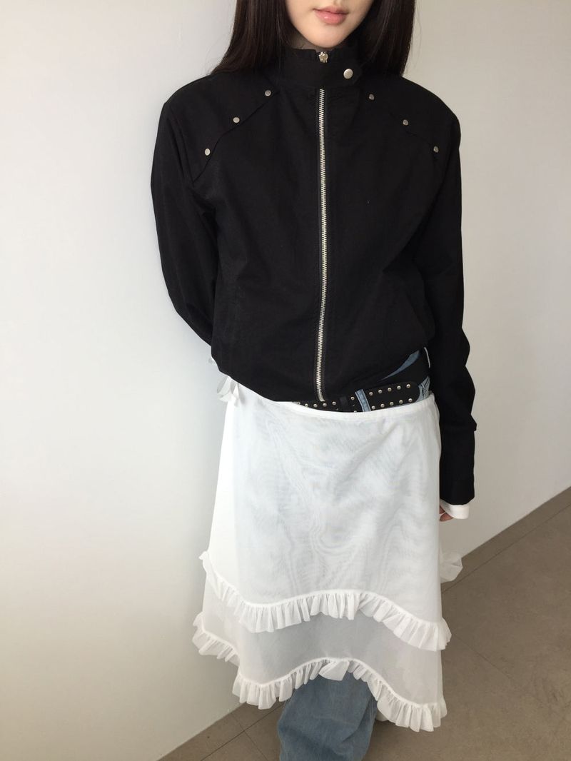 Luke Studded High-Neck Jacket (2color)