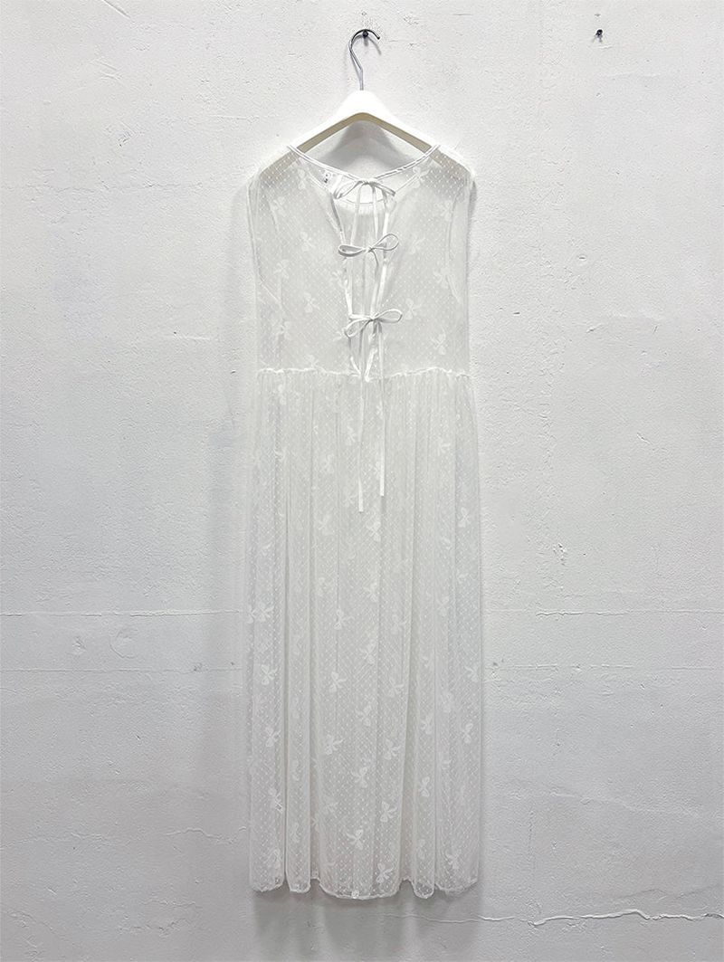 LACE SEE-THROUGH LAYERED DRESS