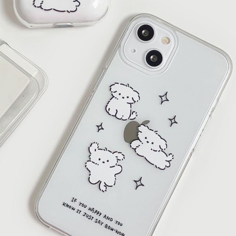 [Gel-hard] Fluffy twinkle puppy Phone case
